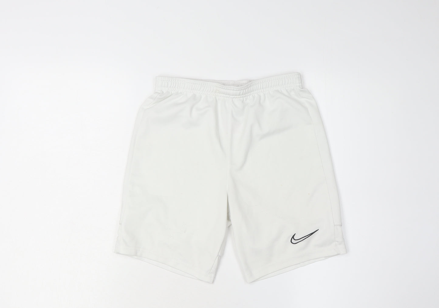 Nike Boys White Athletic Shorts L - Gym & Training Essential