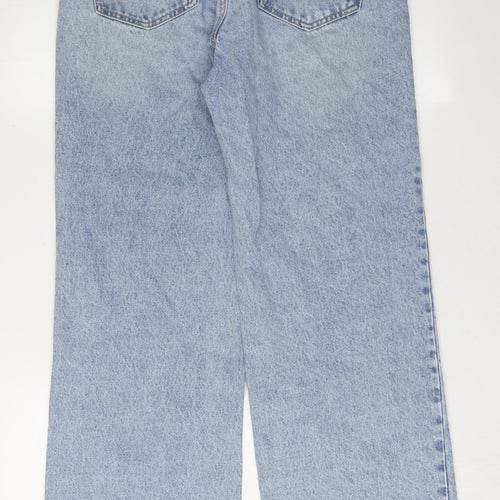 Stradivarius Women's Blue Wide-Leg Jeans Size 10