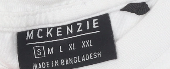 McKenzie Men’s White Long Sleeve T-Shirt Size S