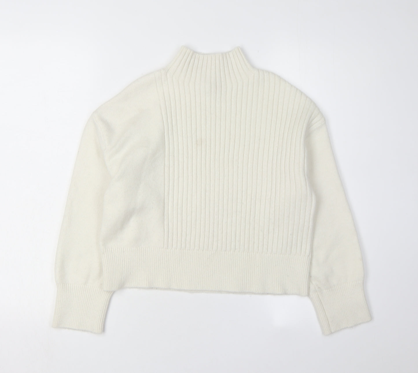 River Island Women's White High Neck Pullover Jumper XS