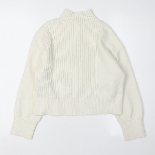 River Island Women's White High Neck Pullover Jumper XS