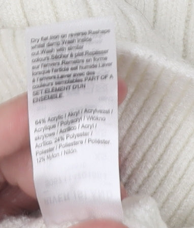 River Island Women's White High Neck Pullover Jumper XS