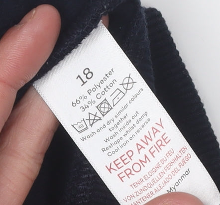 Bonmarché Women's Black Full Zip Sweatshirt, Size 18