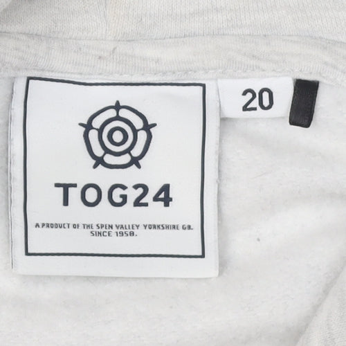 TOG24 Unisex Grey Hoodie Size 20 Pullover