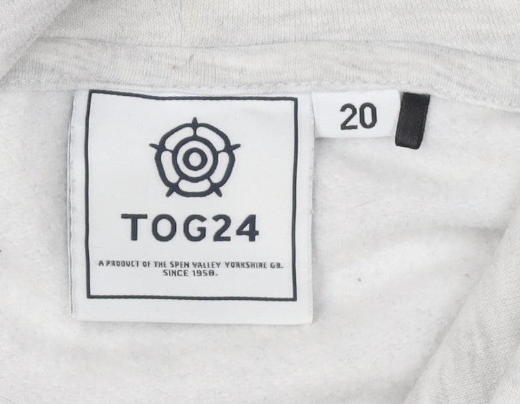 TOG24 Unisex Grey Hoodie Size 20 Pullover