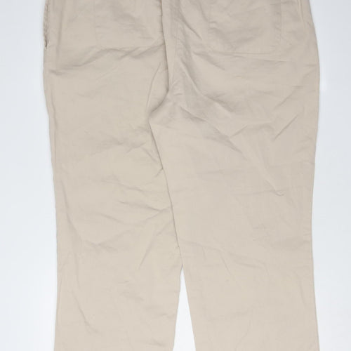Damart Women's Beige Elastic Waist Trousers Size 22