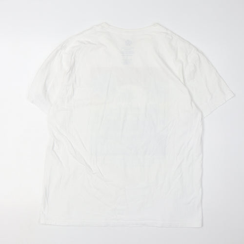 Volkswagen Men's White Beach Bus T-Shirt, Size L