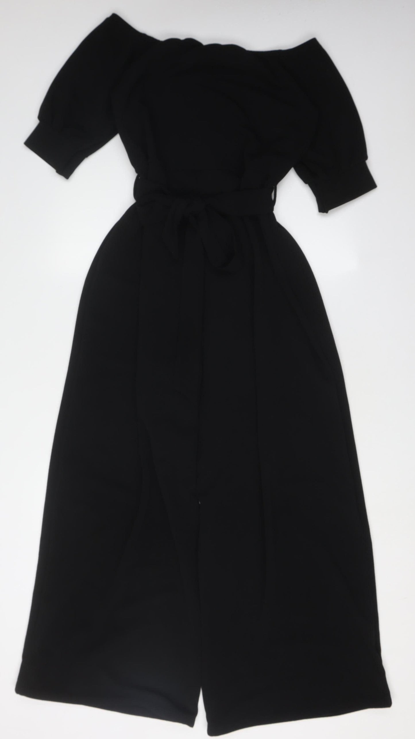 Boohoo Women's Black Jumpsuit, Size 18, Off Shoulder