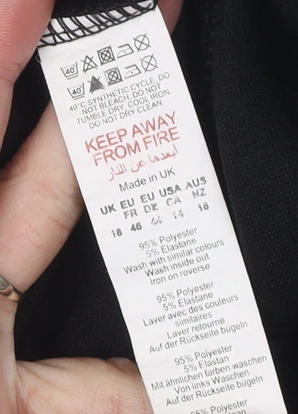 Boohoo Women's Black Jumpsuit, Size 18, Off Shoulder