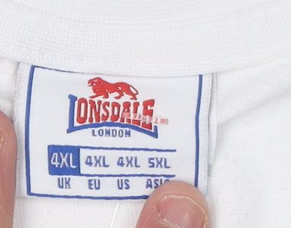 Lonsdale Men's 4XL White Tank Top