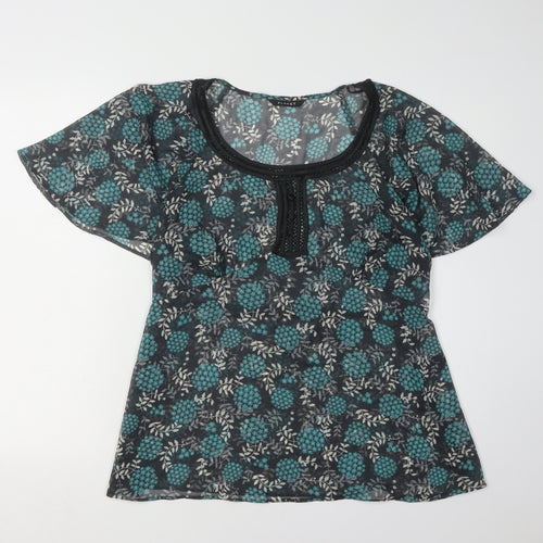 Planet Women's Multicoloured Size 18 Floral Tunic Blouse