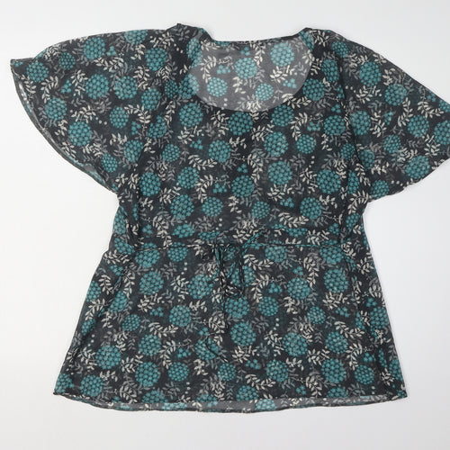 Planet Women's Multicoloured Size 18 Floral Tunic Blouse