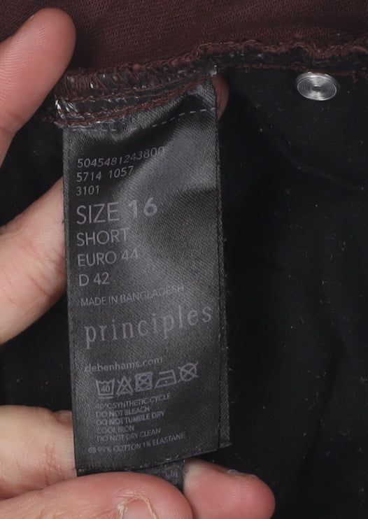 Principles Women's Brown Jeans, Size 16, Regular Fit