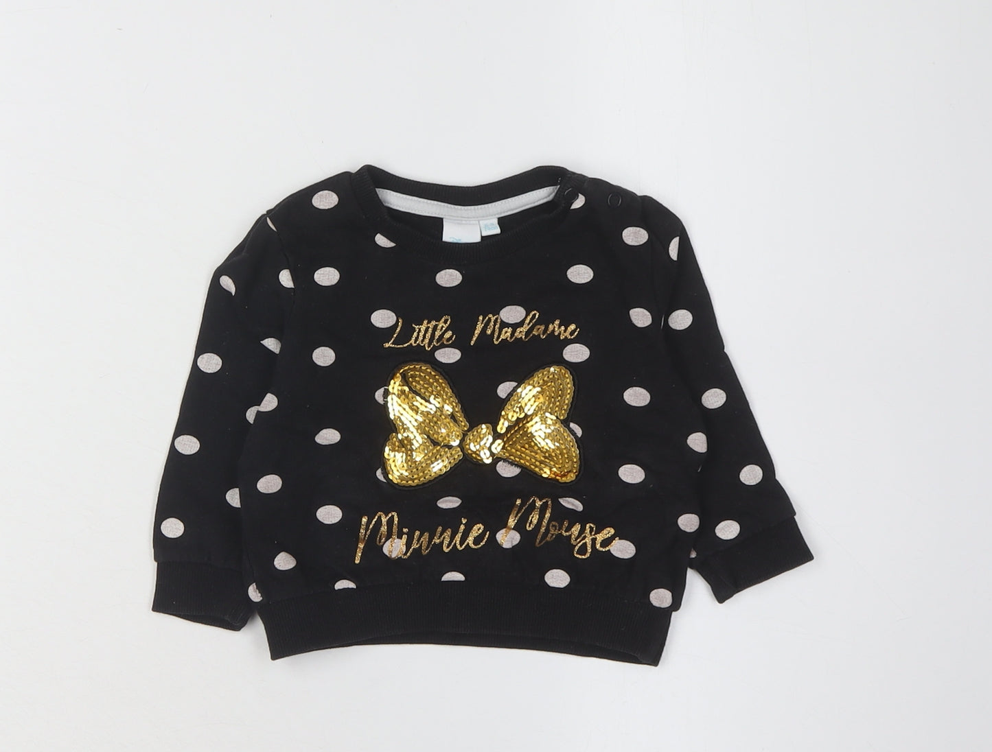 Disney Unisex Baby Minnie Mouse Jumper, Black, 6-9 Months