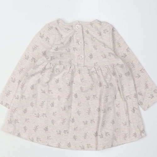 Disney Baby Bambi Pink Dress, 9-12M Girls, Long Sleeve