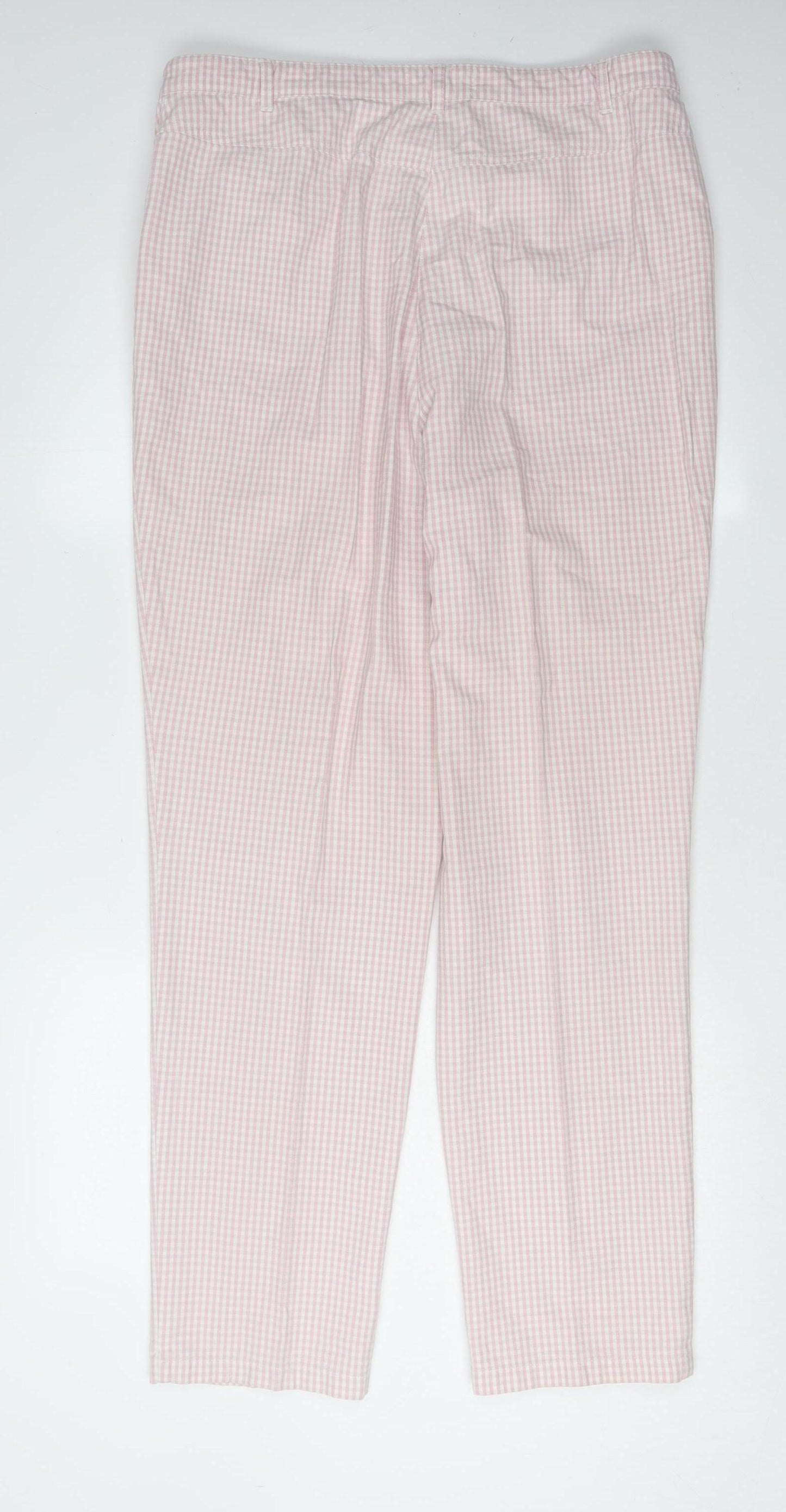 Gardeur Women's Pink Check Trousers Size 20