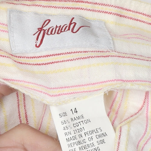 Farah Women's Striped Trousers, Size 14