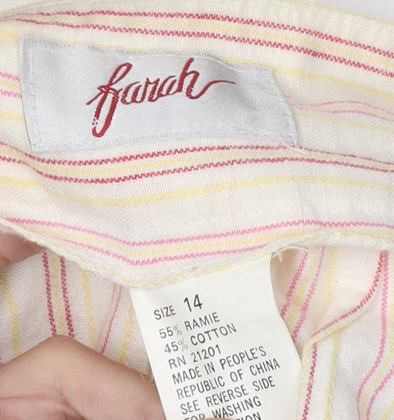 Farah Women's Striped Trousers, Size 14