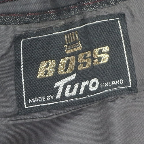 Boss Men's Grey Striped Suit Jacket 44 Regular