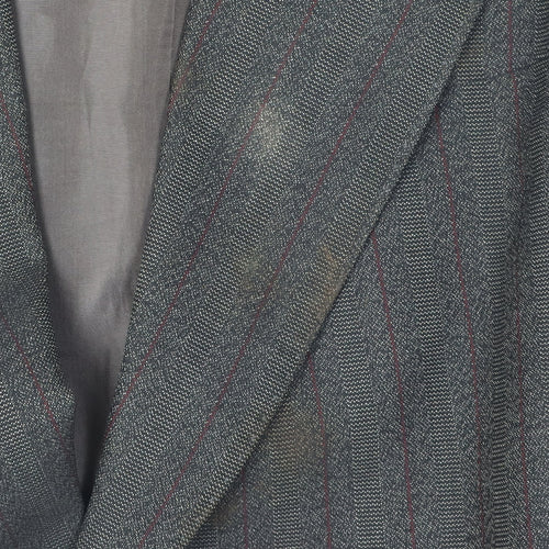 Boss Men's Grey Striped Suit Jacket 44 Regular