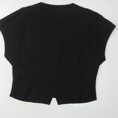 Windsmoor Women's Black Blouse Size 16 with Button Accents