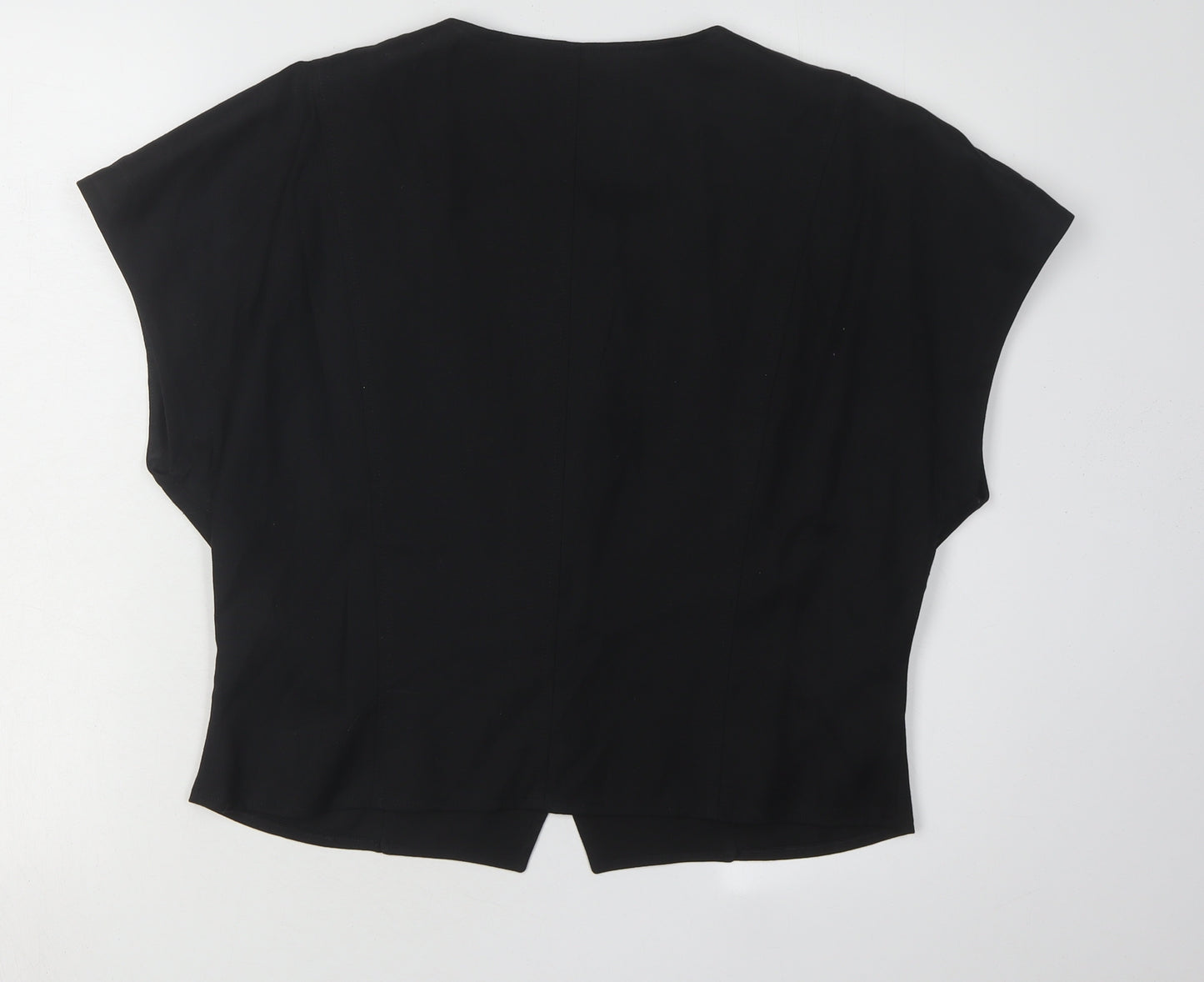 Windsmoor Women's Black Blouse Size 16 with Button Accents
