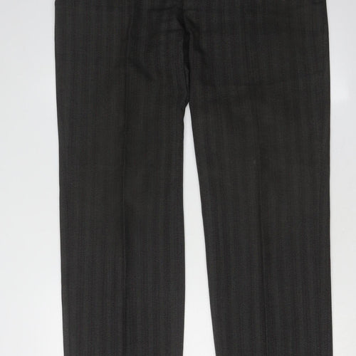 Hugo Boss Men's Black Regular Fit Trousers - Size 39