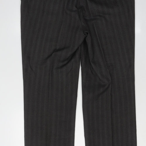 Hugo Boss Men's Black Regular Fit Trousers - Size 39