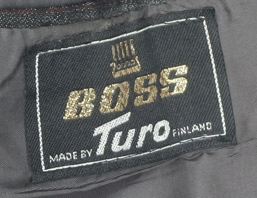 Hugo Boss Men's Black Regular Fit Trousers - Size 39