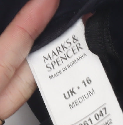 Marks and Spencer Women's Black Wide-Leg Trousers