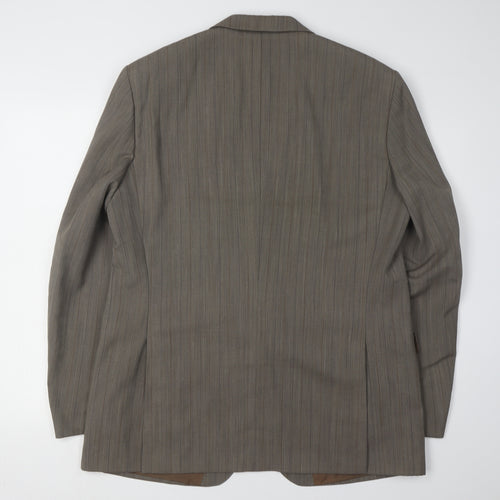 Odermark Men's Brown Striped Blazer, 44R Classic Style