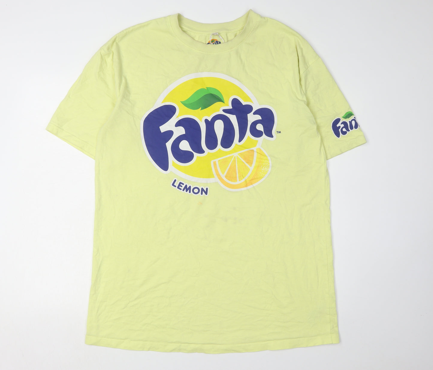 Fanta Men's XS Yellow Graphic Print T-Shirt