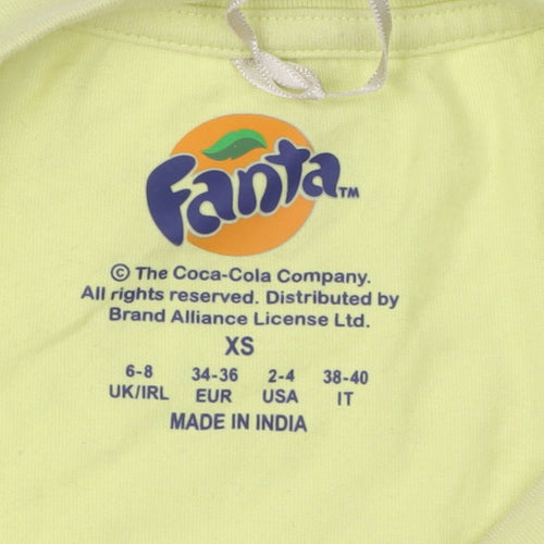Fanta Men's XS Yellow Graphic Print T-Shirt