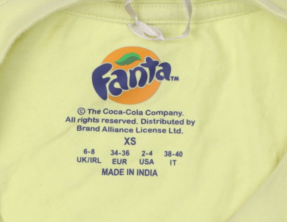 Fanta Men's XS Yellow Graphic Print T-Shirt