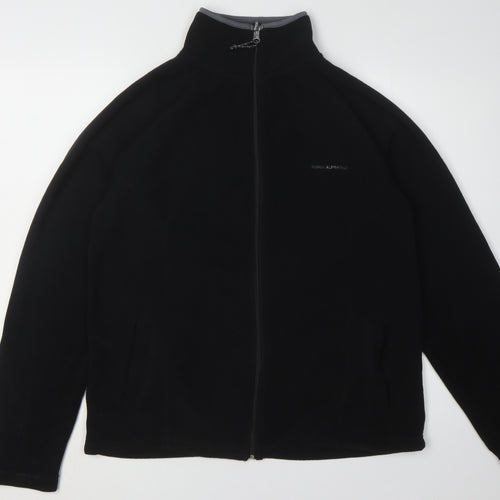 Nordic Alpine Men's Black Fleece Jacket, Size M