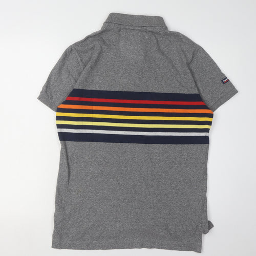 Superdry Grey Men's Striped Classic Polo M