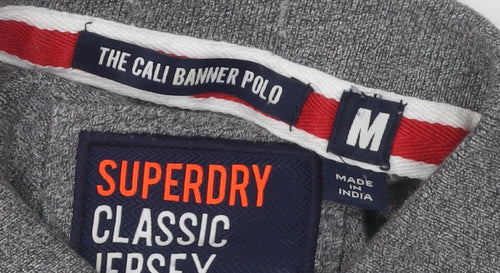 Superdry Grey Men's Striped Classic Polo M