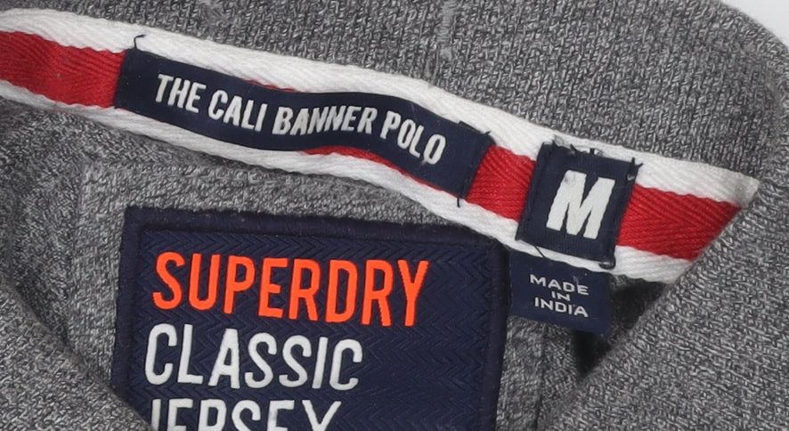 Superdry Grey Men's Striped Classic Polo M