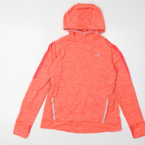 Decathlon Unisex Adults Red Hoodie 12 with Reflective Accents