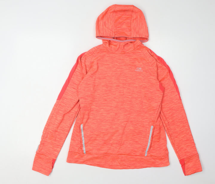 Decathlon Unisex Adults Red Hoodie 12 with Reflective Accents