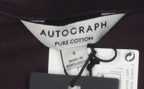 Autograph Men's Brown Long Sleeve Polo Shirt - Size S