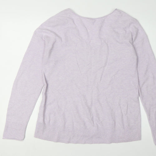 Gap Women's Purple Cotton Pullover Jumper, Size M