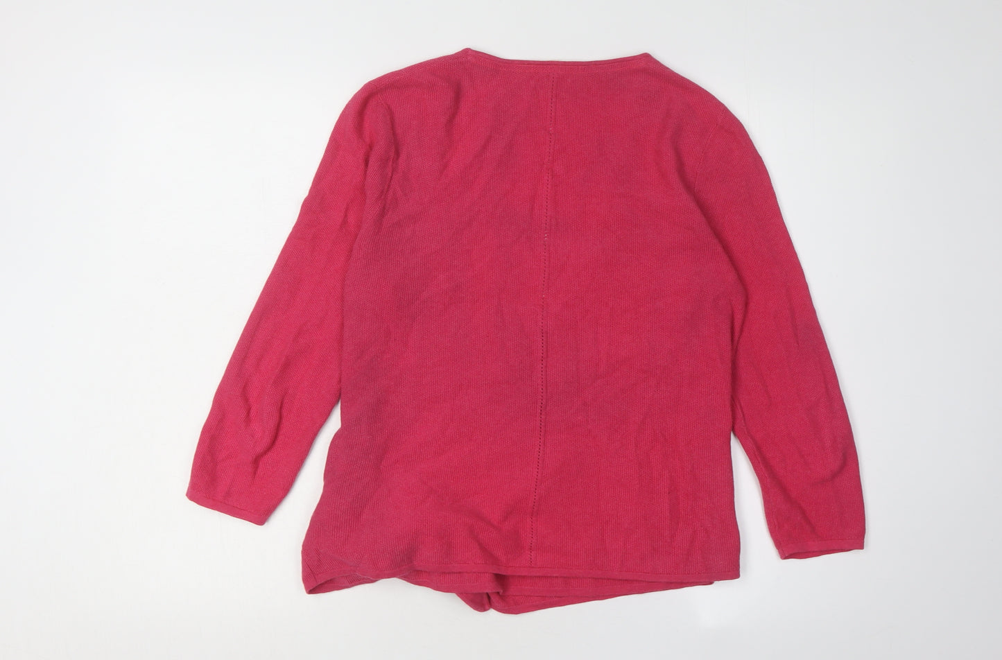 White Stuff Womens Pink Wrap Jumper Size 12