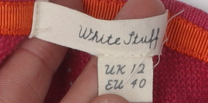 White Stuff Womens Pink Wrap Jumper Size 12