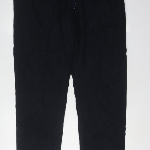 Marks and Spencer Men's Black Linen Trousers XL