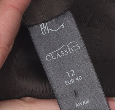 BHS Women's Black Size 12 Straight Skirt