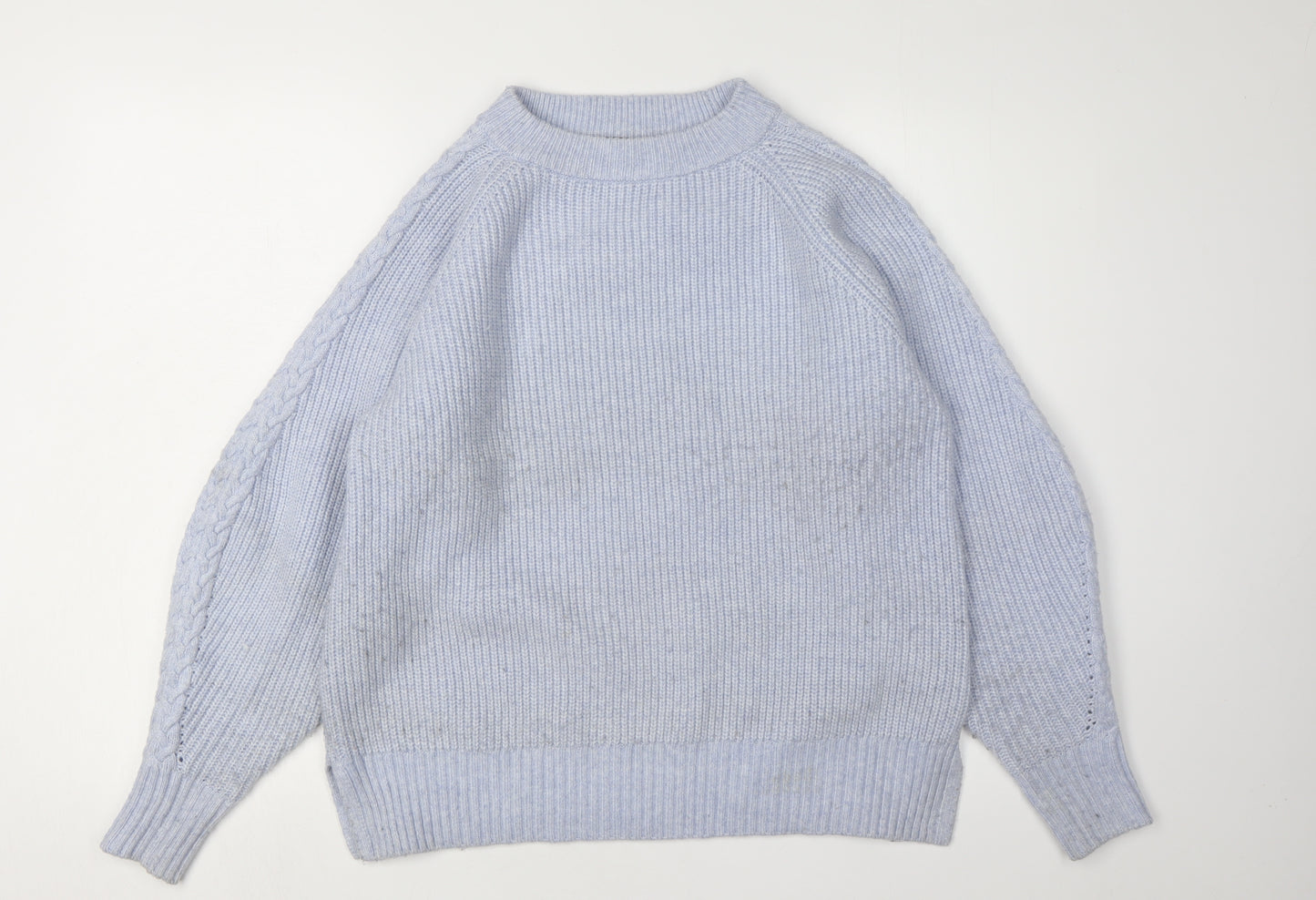 Mint Velvet Women's Blue Cable-Knit Jumper, Size S