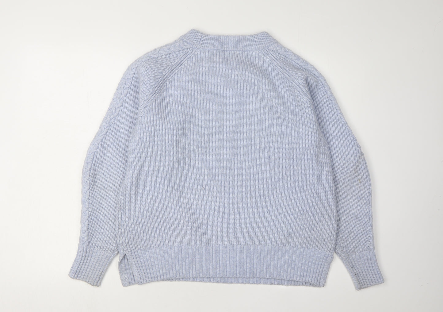 Mint Velvet Women's Blue Cable-Knit Jumper, Size S