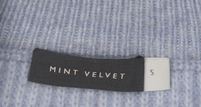Mint Velvet Women's Blue Cable-Knit Jumper, Size S