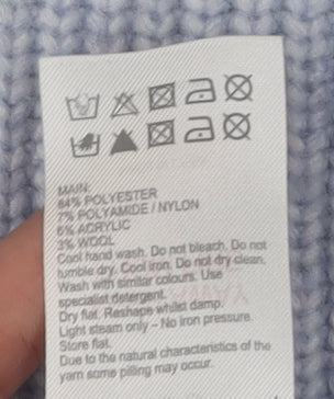 Mint Velvet Women's Blue Cable-Knit Jumper, Size S